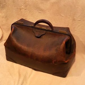 1800's Cowhide doctors bag